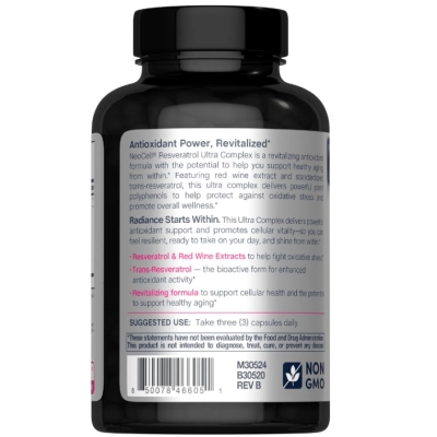 Resveratrol Ultra Complex 1800mg, Extrato de Uva, 180 Cápsulas, NeoCell