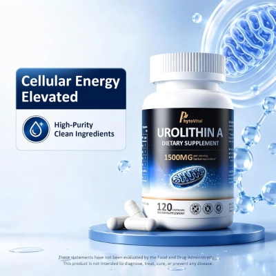 Urolitina A, Complexo 6 em 1, 1.500mg, 120 Cápsulas, PhytoVital