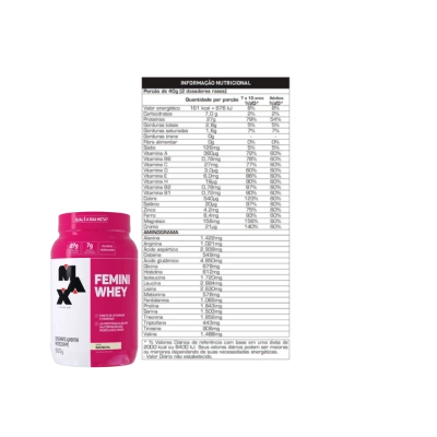 Femini Whey, Com Colágeno, 900g, Max Titanium