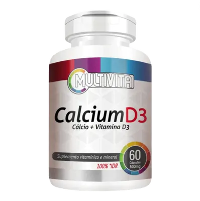 Cálcio + Vitamina D3, 100%IDR, 60 Cápsulas, Flora Nativa