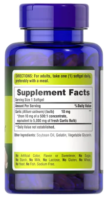 Garlic Oil (Óleo de Alho), 5000mg, 250 Cápsulas em Gel, Puritan's Pride