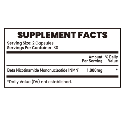 NMN 1000mg, Energia, Disposição e Vitalidade no Dia a Dia, 60 Cápsulas, iHealth