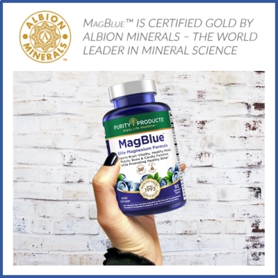 Magnésio com Mirtilo, Vitamina D3, Zinco e Boro, 90 Cápsulas, Purity Products