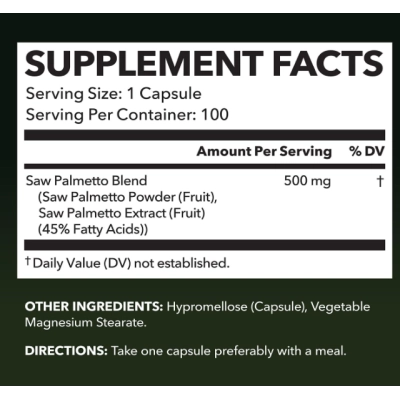 Saw Palmetto for Men Prostate Health, Saúde da Próstata, 100 Cápsulas, Havasu Nutrition