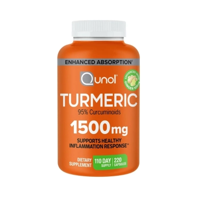 Turmeric 1500mg, Suporte Articular e Anti-inflamatório, 220 Cápsulas, Qunol