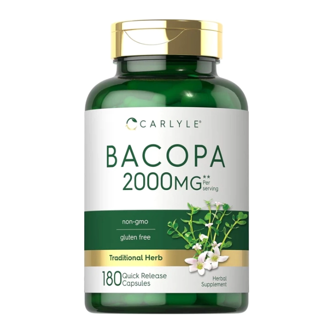 Bacopa, 2000mg, 180 Cápsulas, Carlyle