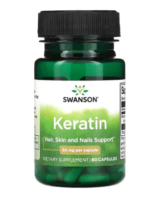 Queratina, 50mg, 60 Cápsulas, Swanson