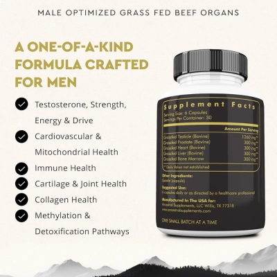MOFO Male Optimization, Disposição, Resistência e Bem-Estar Masculino, 180 Cápsulas, Ancestral
