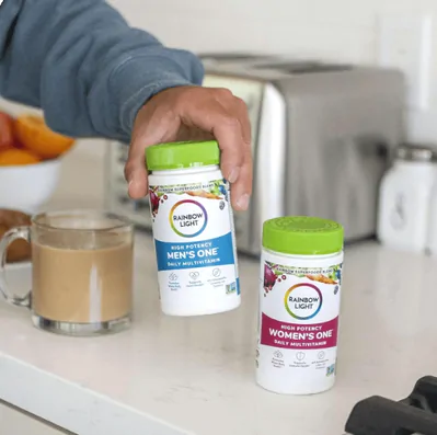 Multivitamínico One para Mulheres. Com vitamina C, D e Zinco, 60 comprimidos, Rainbow Light