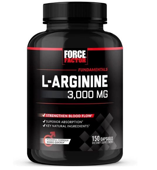 L-Arginina com BioPerine, 3000mg, 150 cápsulas, Force Factor