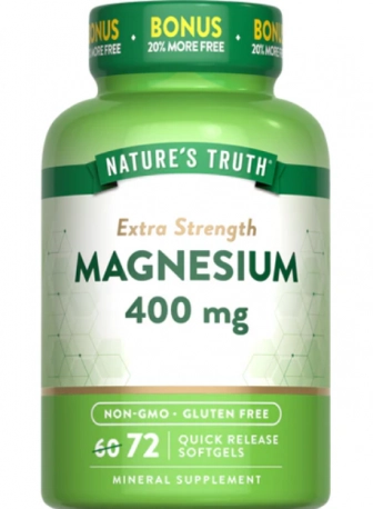 Magnésio 400mg, Extra Forte, 72 Cápsulas, Nature's Truth