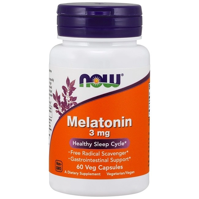 Melatonina, 3mg, 60 cápsulas, Now