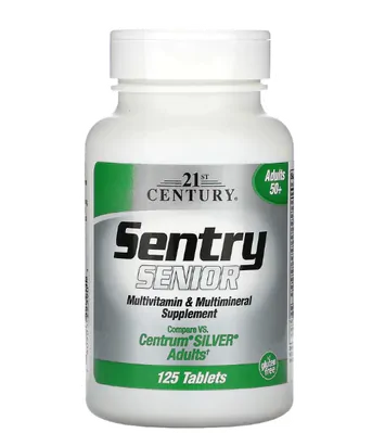 Multivitamínico e Multimineral, Senior 50+, 125 comprimidos, 21st Century