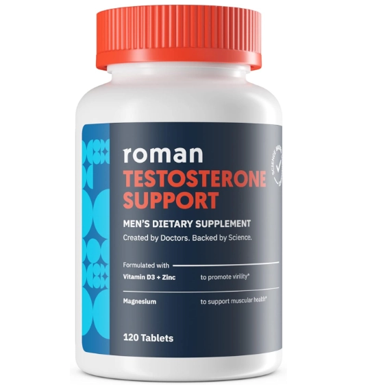 Suporte de Testosterona Masculino, Com Ashwagandha,120 comprimidos, Romana