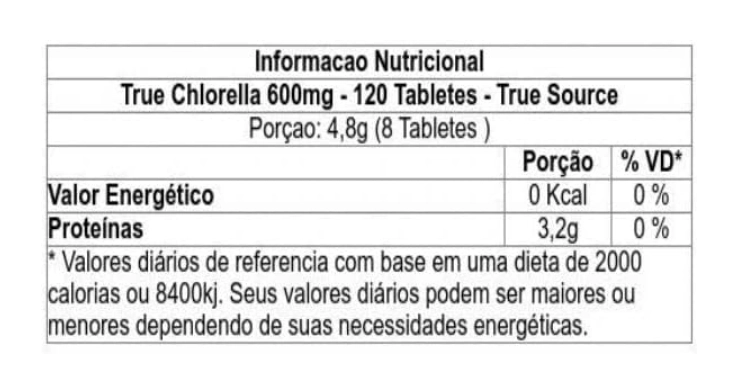 True Chlorella 600mg, 120 Tabletes, True Source