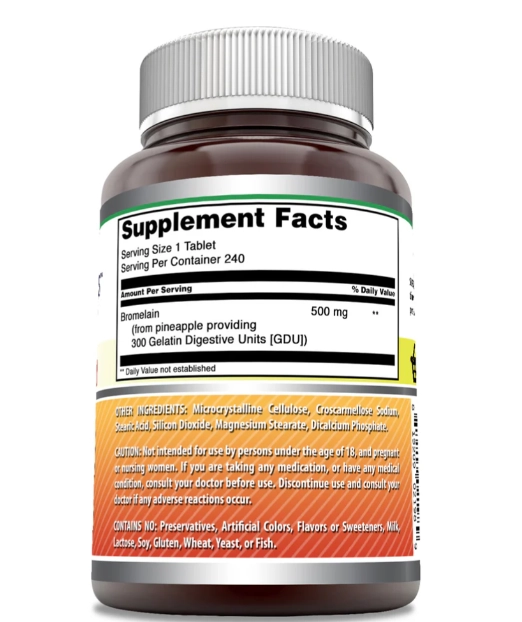 Bromelain, Bromelaína 500mg, 240 Comprimidos, Amazing Formulas
