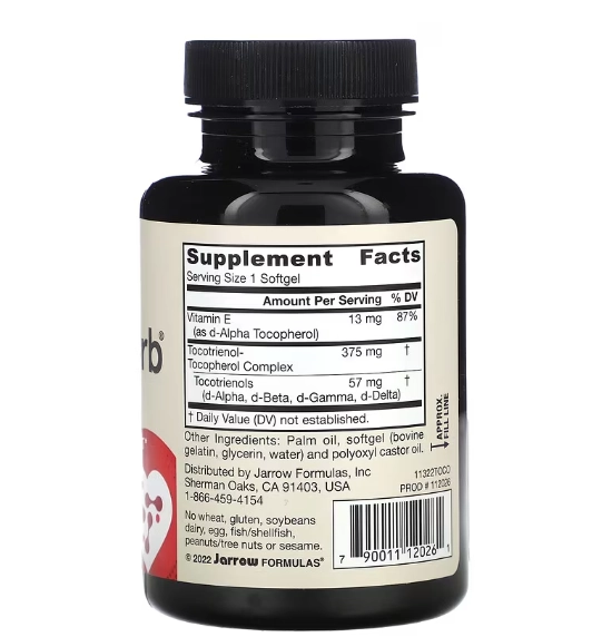 Toco-Sorb Complexo de Tocotrienóis, 60 Cápsulas, Jarrow Formulas