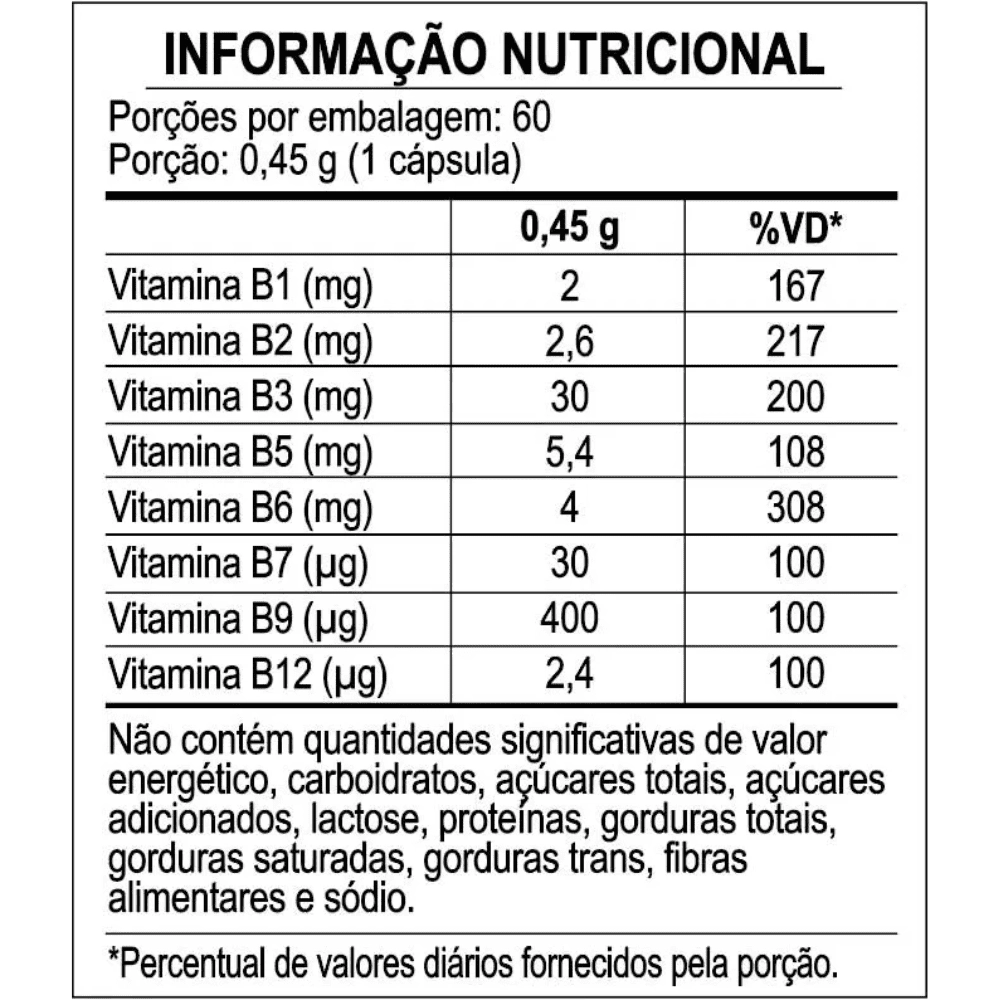 Complexo B, 60 Cápsulas Vegetais - Sanavita