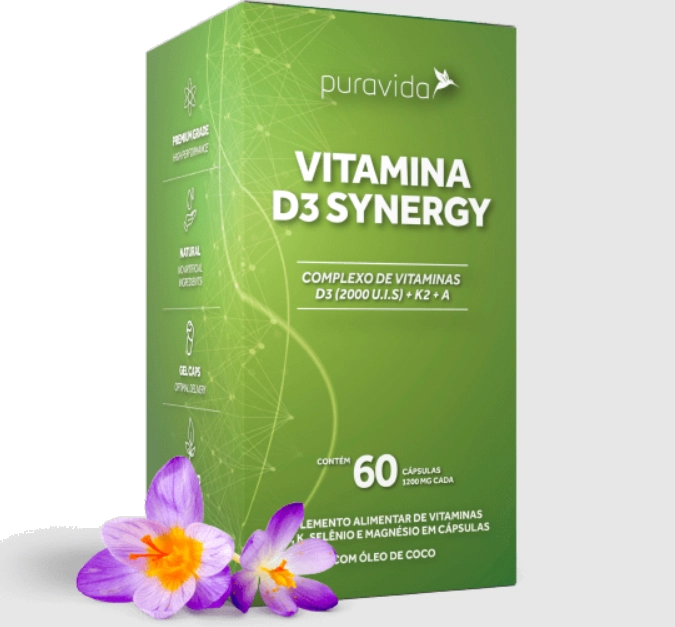 Vitamina D3 Synergy, 60 cápsulas, Puravida