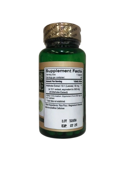 Alcachofra 500mg, 60 cápsulas, Earth's Creation