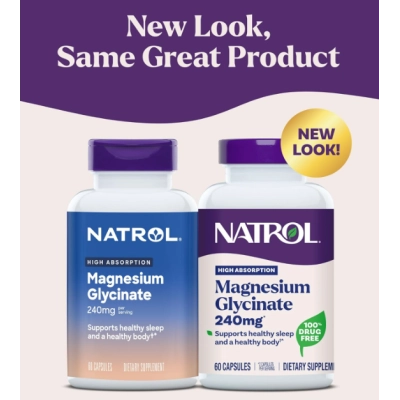 Magnésio Glycinate 240mg, 60 Cápsulas, Natrol