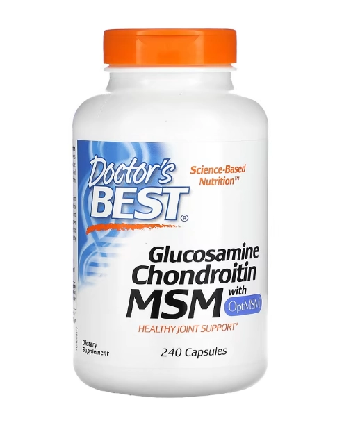 Glucosamina Condroitina MSM com OptiMSM, 240 Cápsulas, Doctor's Best