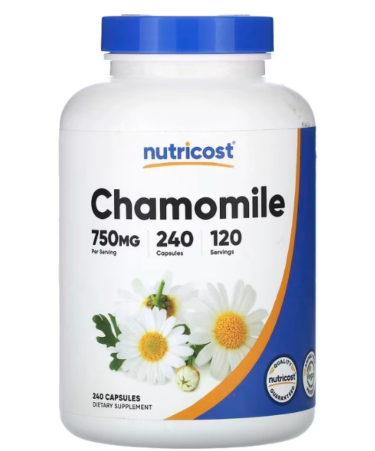 Chamomile, Camomila 750mg, 240 Cápsulas, Nutricost