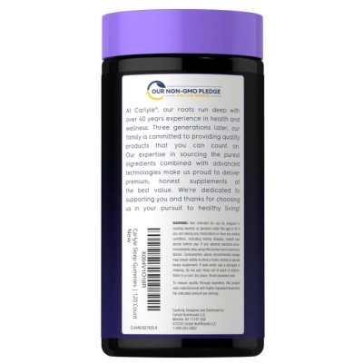 Sleep More, Melatonina 3mg e Magnésio 50mg, 120  Gomas Sabor Mirtilo e Romã, Carlyle