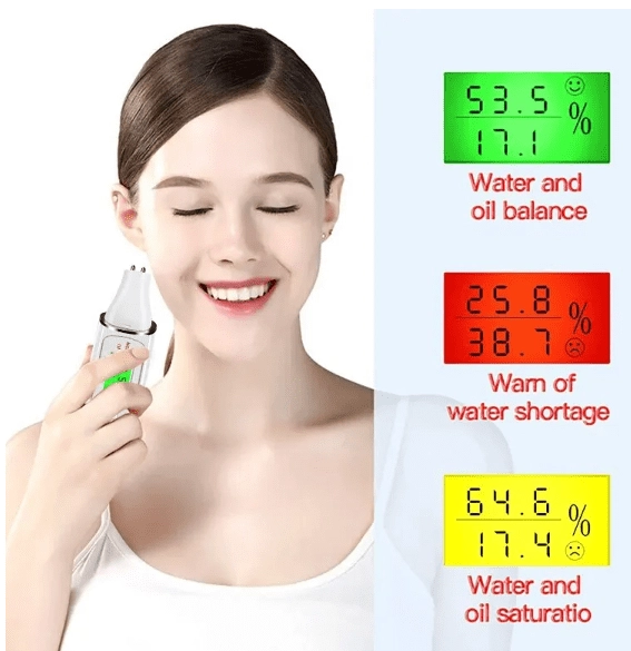 Avaliador e Detector inteligente de Umidade de Pele e Oleosidade, instrumento portátil