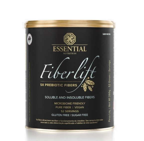Fiberlift, Fibras Solúveis e Insolúveis, 260g, Essential Nutrition