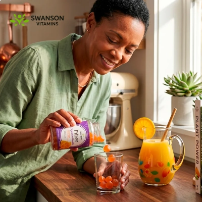 Fibra Digestiva Health Orange, Equilíbrio Intestinal e Bem-Estar Digestivo Diário, 60 Gummies, Swanson