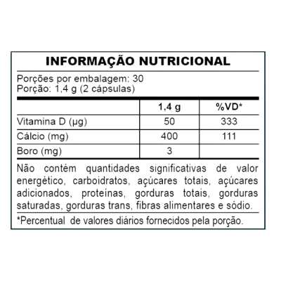 Lithocalcium, 400mg de Cálcio + Vitamina D e Boro, 60 Cápsulas, Endogen