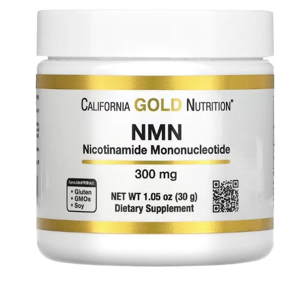 NMN em pó, 300mg, 30g, California Gold Nutrition