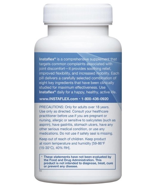 Instaflex, Suporte Articular Com Glucosamina, MSM, Cúrcuma, Gengibre, Pimenta caiena e Ácido hialurônico, 42 Cápsulas
