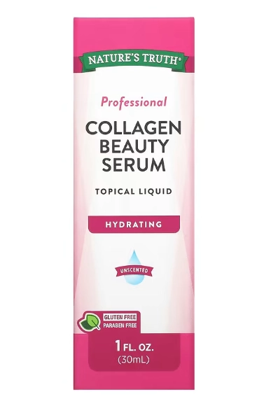 Sérum Profissional com Colágeno, Sem Perfume, 30ml, Nature's Truth