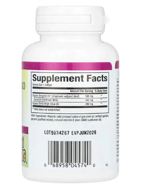 Óleo de Orégano, 180mg, 60 Cápsulas, Natural Factors