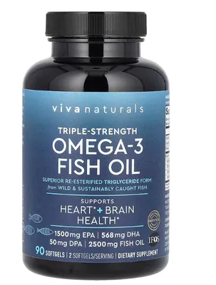 Ômega 3, 2500mg, Com ácidos Graxos Reesterificados, 90 cápsulas, Viva Naturals