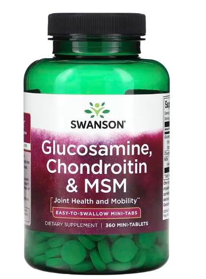 Glucosamina, Condroitina e MSM, 360 Mini Comprimidos, Swanson