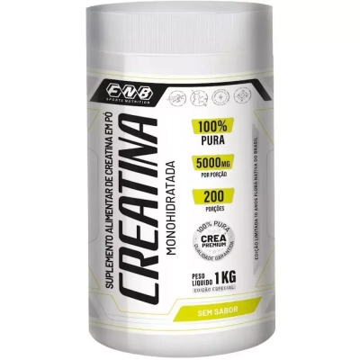 Creatina Monohidratada 100% Pura, 1kg, Sem Sabor, FNB Sports
