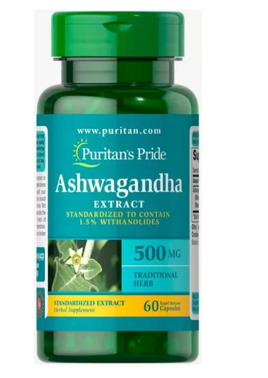 Ashwagandha, 500mg, 60 Capsulas, Puritan's Pride