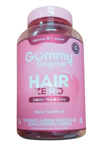Gummy Hair Zero, 60 Gomas Sabor Tutti Trutti 