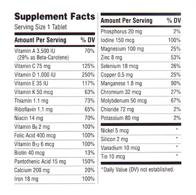 Centrum Silver Men 50+, 65 Comprimidos, Importado