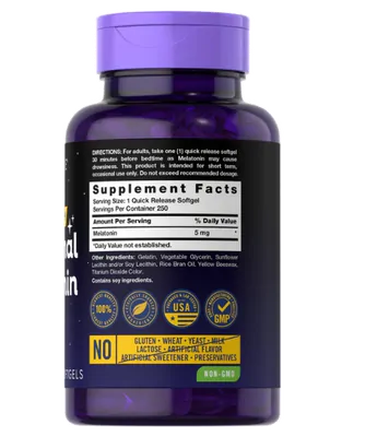 Melatonina liposomal 5mg, 250 Cápsulas, Carlyle