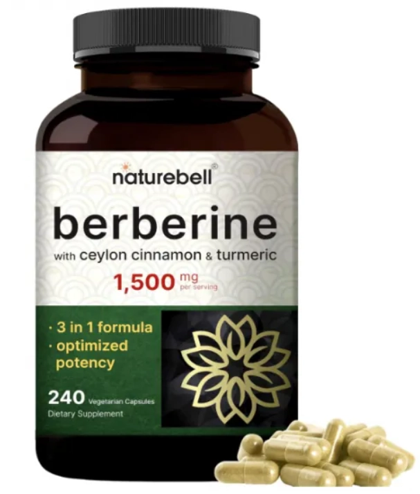 Berberina 1500mg, 240 Cápsulas, Naturebell