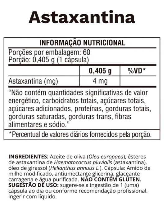 Astaxantina Microalga Antioxidante, 60 Cápsulas, Ocean Drop