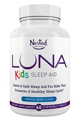Complexo de Melatonina 1mg, Luna Kids, 60 comprimidos mastigáveis, Nested