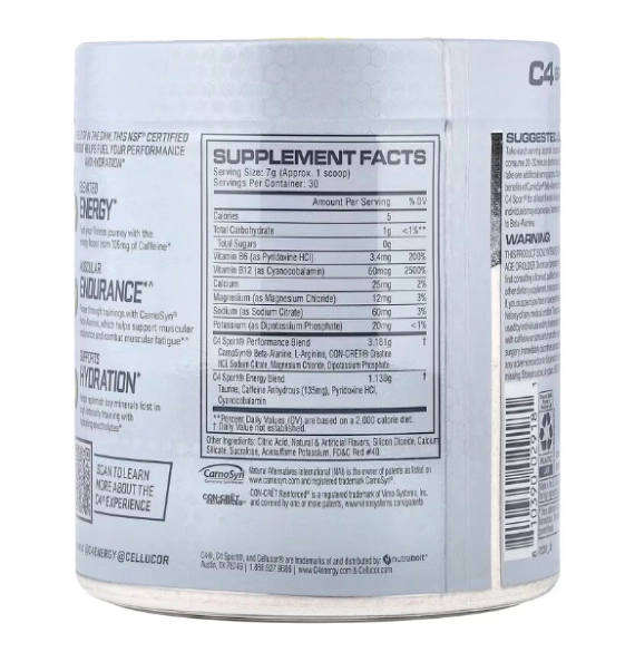 Pré Treino C4 Sport, Sabor Ponche de Frutas, 210g, Cellucor