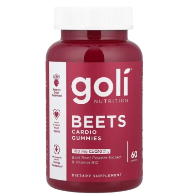 Beets Cardio, Gomas Cardiovasculares de Beterraba, 60 Gomas, Goli Nutrition