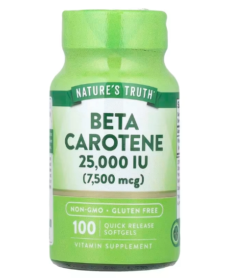 Betacaroteno, 7500mcg, 100 Cápsulas, Nature's Truth