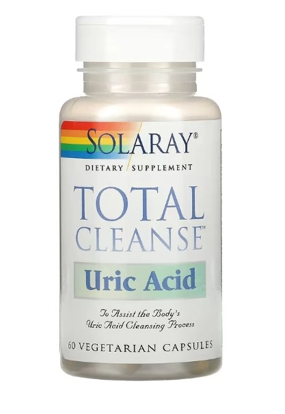 Ácido Úrico, Purificação Total, 60 Cápsulas, Solaray